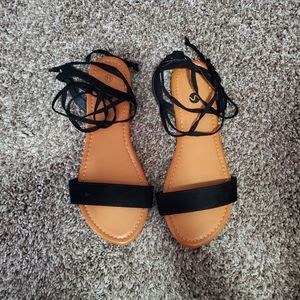 Sandals with ankle strap